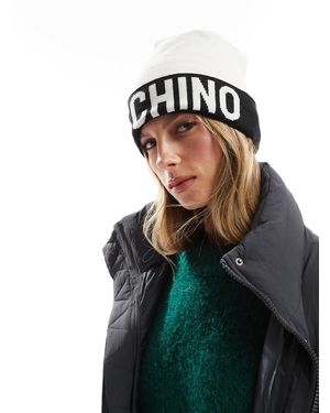 Moschino Large Logo Beanie Hat - Black