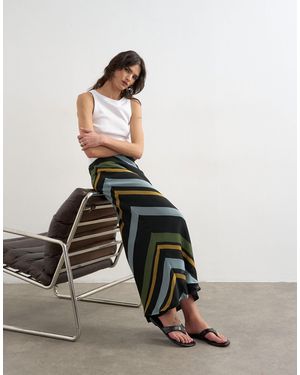 TOPSHOP Chiffon Bias Maxi Skirt - White