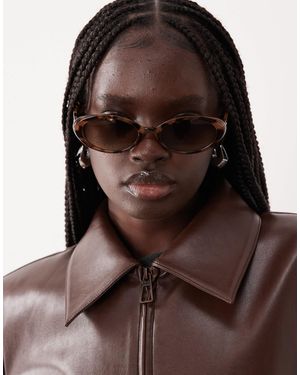 ASOS Oval Sunglasses - Brown