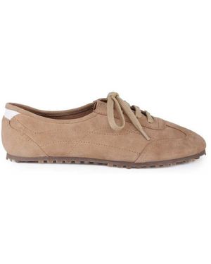 OFF THE HOOK Luna Suede Casual Lace-Up Trainers - Brown