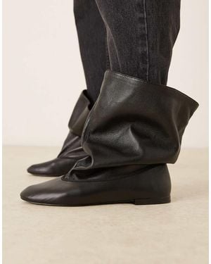Mango Wide Ankle Boot - Black