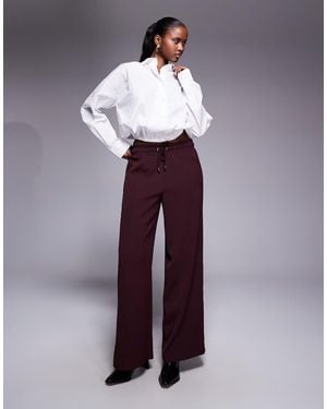 River Island Side Striped Wide Leg jogger - Purple