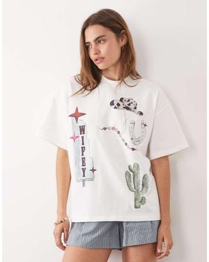Six Stories Graphic Western Short Sleeve T-Shirt - White