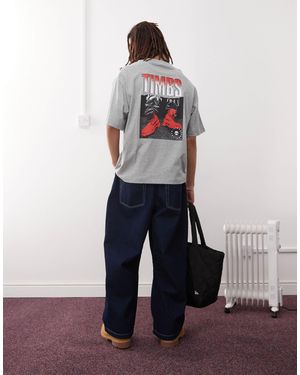 Timberland – timbs 6"" – oversize-t-shirt - Weiß