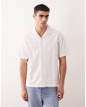 ASOS Ruimvallend Gestreept T-Shirt - Wit