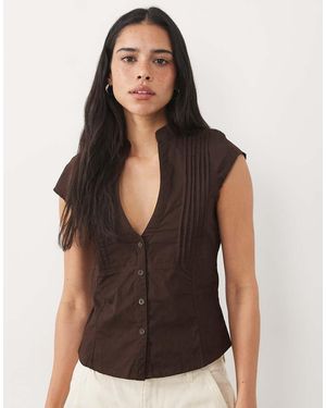Motel Burke Poplin Blouse - Zwart