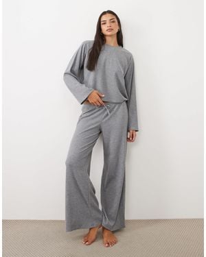 Cotton On Ensemble gaufré ultra-doux gris