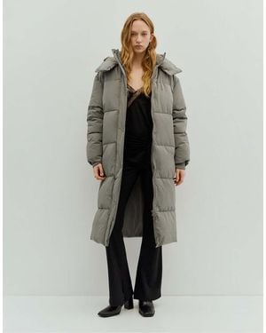 Pull&Bear Long Puffer Jacket - Grey