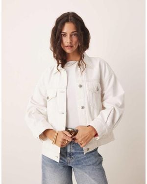 Abercrombie & Fitch Denim Trucker Jacket - Natural