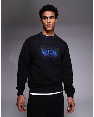 HUGO Nothalic Co-Ord Graphic Chest Logo Sweatshirt - Grey