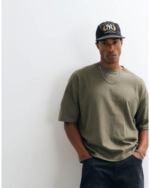 ASOS Schweres, kastiges oversize-t-shirt mit einsätzen - Grau