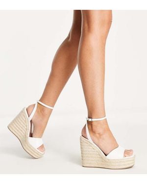 ASOS Cuñas Blancas Estilo Alpargatas Tasha De - Blanco