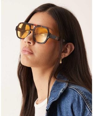 ASOS Aviator Sunglasses - Blue