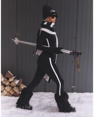 4th & Reckless X Felicia Wedin Apres Ski Indra Active legging With Contrast Piping - Black