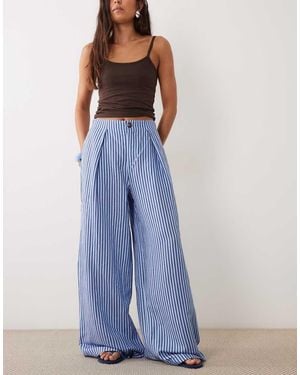 Mango Relaxed Trousers - Blue