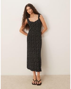 Nobody's Child Adrian Tie Shoulder Midi Dress - Black