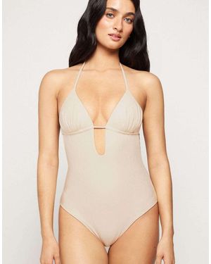Tezenis Halter Neck Paradise Bay Swimsuit - Natural