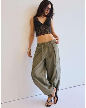 Stradivarius Lace Top - Green