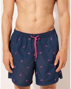 Calzedonia Pattern Swim Boxer Formentera - Blue