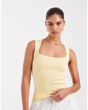 JJXX Knitted Sqaure Neck Top - Green