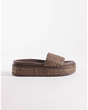 South Beach Platform Sandals - Brown