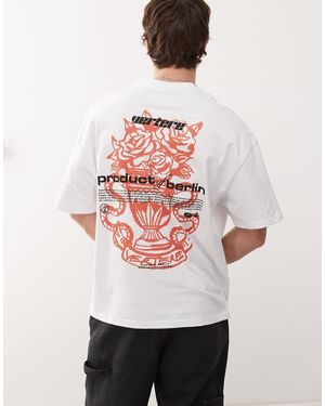 Vertere Berlin T-Shirt Bianca Con Stampa "Product Of Berlin" Sul Retro - Bianco