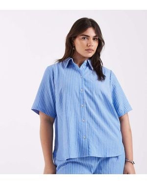 ONLY Short Sleeve Shirt Co-ord - Blue
