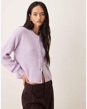 Jdy Gilet côtelé avec boutons nacrés - lilas pastel - Violet