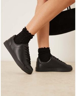 ASOS Delta Lace Up Trainers - Black