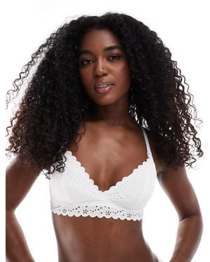 Lindex Maternity Eyelet Nursing Bra - White