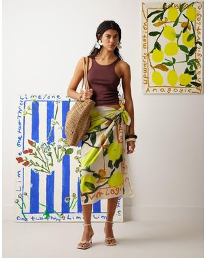TOPSHOP Lisbon Lemon Sarong - Yellow