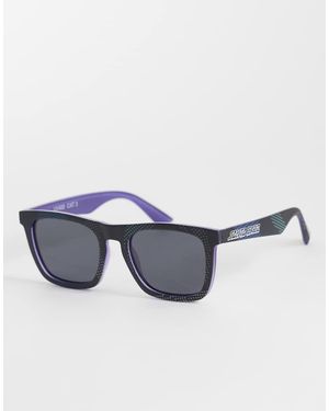 Santa Cruz Gafas De Sol Negras Rectangulares Vertigo De -Negro - Azul