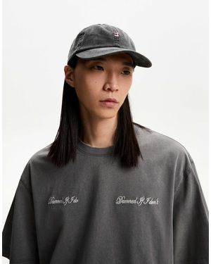 Bershka – bestickte kappe - Schwarz