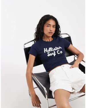 Hollister Front Logo Baby Tee - Blue