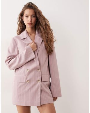 Miss Selfridge Slouchy Oversized Double Breasted Blazer Co-Ord - Pink