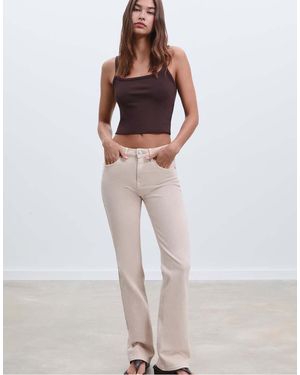 Stradivarius D98 Straight-leg Jeans - White