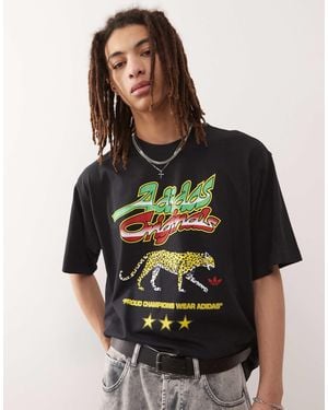 adidas Originals Leopard Graphic T-Shirt - Brown