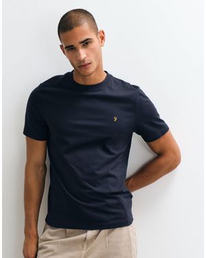 Farah Danny t-shirt mit kurzen ärmeln und regulärer passform - Blau