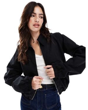 ASOS Denim Bubble Jacket - Black