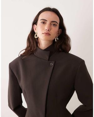 ASOS Blazer Met Overslag En Tailleband - Zwart