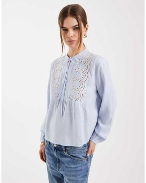 ONLY Lace Detail Shirt - Blue