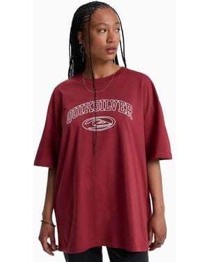 Quiksilver Boyfriend Short Sleeve T-Shirt - Red