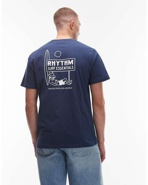Rhythm Siesta T-shirt With Back Print - Blue