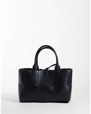 Gina Tricot Large Braided Tote Bag - Black