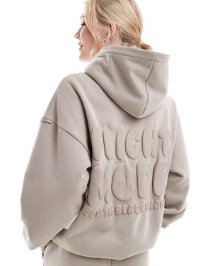 South Beach Flight Mode Back Graphic Hoodie - Grey