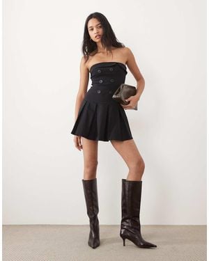 Cotton On Strapless Tailored Mini Dress - Natural
