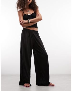 Monki Pantaloni A Fondo Ampio Neri - Blu