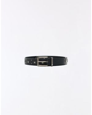 Bershka Star Stud Belt - White