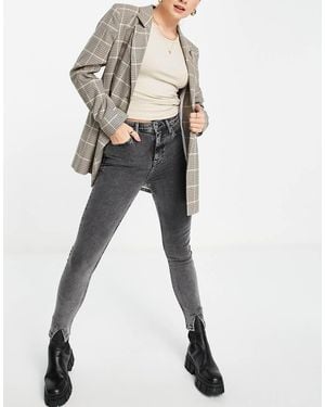 River Island High Rise Skinny Sculpt Acid Wash Jean - Black