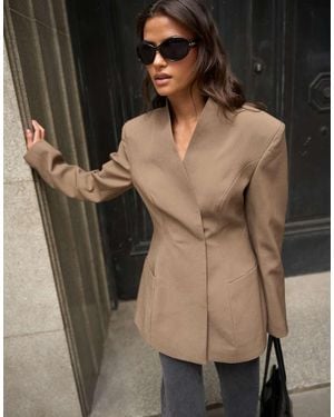 NA-KD Sculpted Blazer - Black